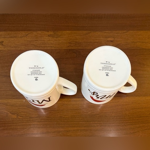 🎄Set of 2 Mr. & Mrs. Stoneware Santa Hat Christmas Mugs 16oz Coffee Cups - Picture 7 of 11